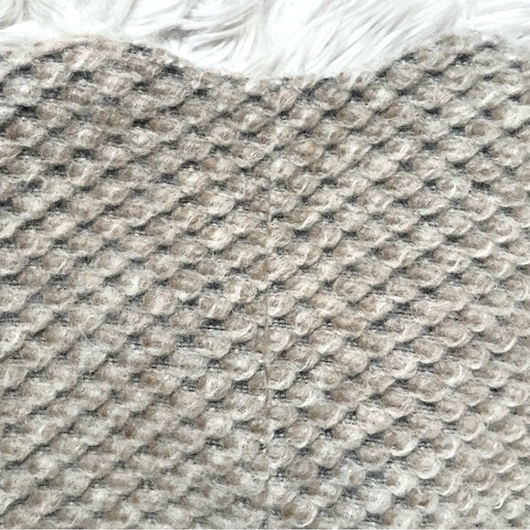 Joes Tweed Wool Mohair Overcoat Trench Long Coat Jacket Tan Gray Y2K M - Picture 10 of 12